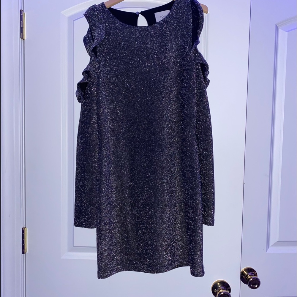 Kace Black and Silver Cold Shoulder Bodycon Dress